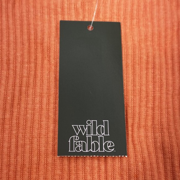 2 Piece Wild Fable Women's XS Blue Crop Sweater And Peach Ribbed T-Shirt New - Picture 14 of 16